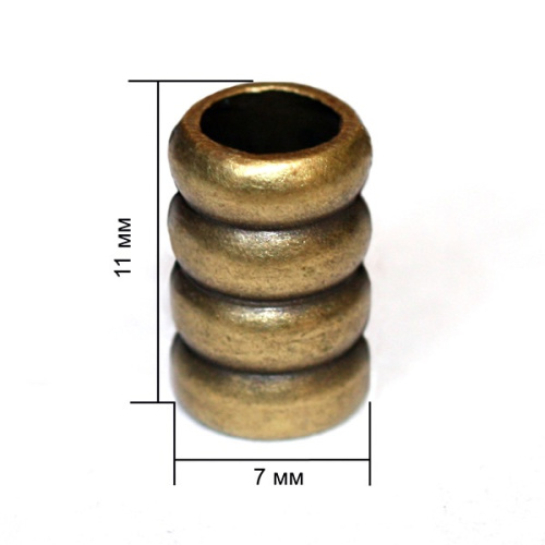  4232К антик концевик металл h=11мм (упаковка 500 штук)  ТриКатушки