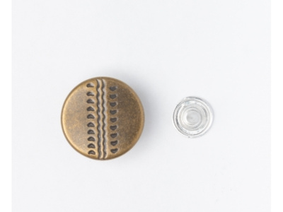  Джинсовая пуговица 17 мм (сталь) PDM-003 стабильная, цв. антик/650 шт  ТриКатушки