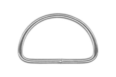  Полукольцо металлическое 25мм цв. Никель  (фас.100/500/1000шт.)  ТриКатушки