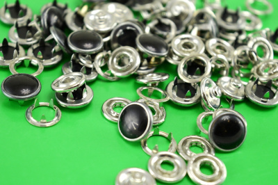  Кнопка закрытая 10,5 мм рубашечная нерж. Жемчуг Черный (уп.50 шт.) ProKnopka  ТриКатушки