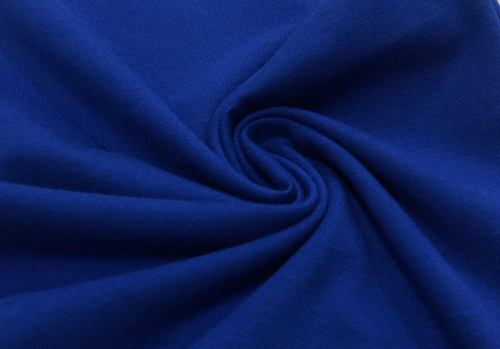  Ткань Кулирная гладь г/к 150гр.кв.м, 100% Хб, пенье, цв. Василек  ТриКатушки