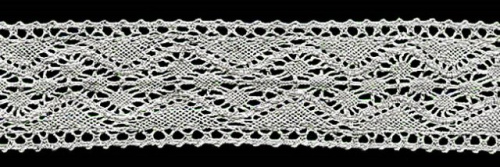  0011F лён кружево вязанное 40мм (намотка 20 ярдов = 18,3 метров)  ТриКатушки