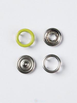  Кнопка рубашечная (кольцо) 9,5 мм - эмаль 232/1440 шт., цв. салатовый TALS  ТриКатушки