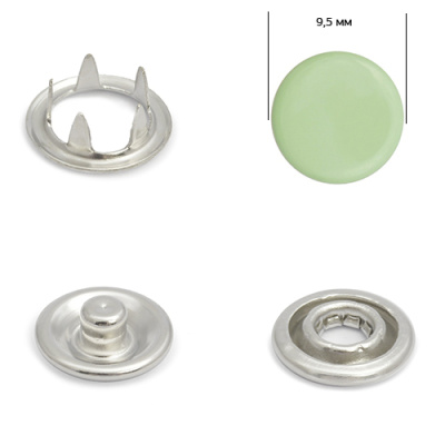  Кнопка рубашечная (закрытая) 9,5 мм - эмаль 246/1440 шт., цв. ментол  ТриКатушки