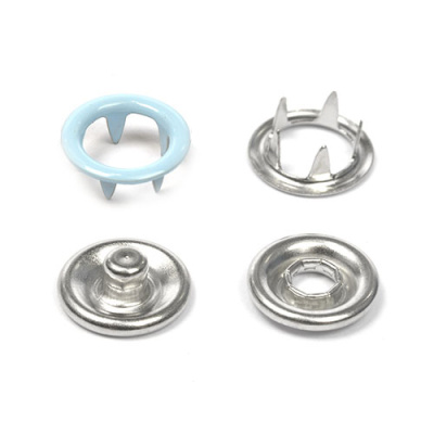  Кнопка Трикотажная (кольцо) 7,8 мм нержавейка, цв. 185 голубой (уп.1440 шт).  ТриКатушки