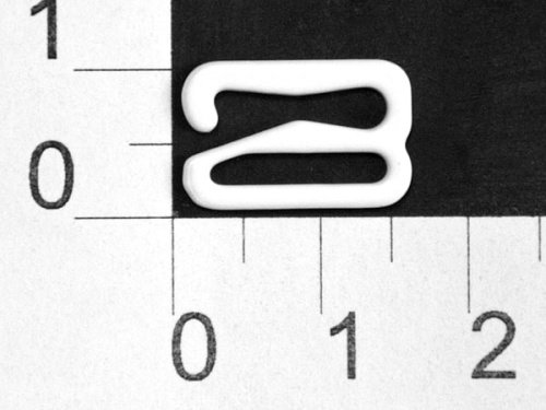  1209В белый Крючок металл крашенный ширина=12мм (упаковка 1000 штук)  ТриКатушки