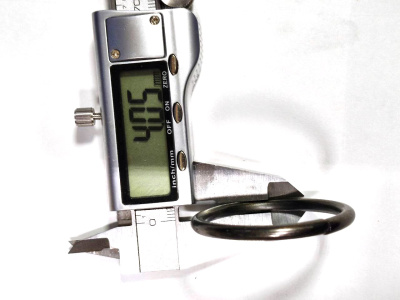  Кольцо металл 38х4 мм цв.Черный никель (уп.10/100 шт.)  ТриКатушки