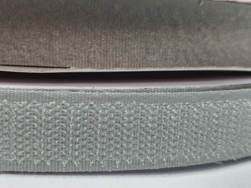  Лента-липучка велькро пришивная 20мм цв.152 Серый (уп. 25 м.)  ТриКатушки