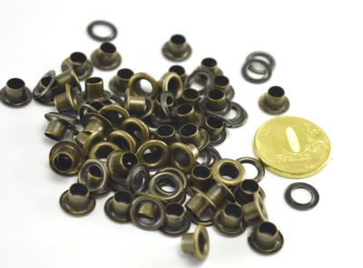  Люверсы №3 5мм НЕРЖ антик (уп 50 шт) "Proknopka"  ТриКатушки