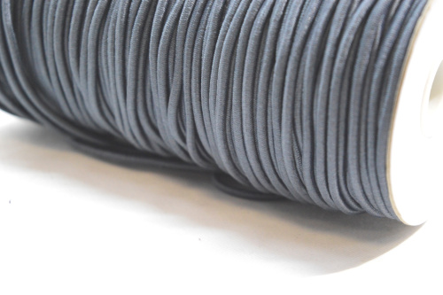  Резинка шляпная 2,5 мм №312 т.серый (уп. 5 ± 0,5 м)"ProKnopka"  ТриКатушки