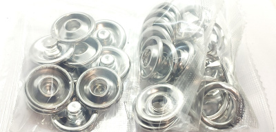  Кнопка кольцевая 21 мм (пальтовая) нерж. цв. Никель (уп.10 шт.) ProKnopka  ТриКатушки