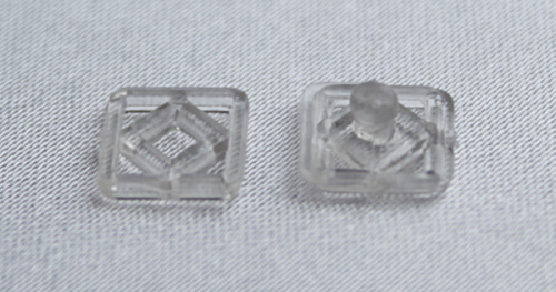  Кнопки квадратные №08 цвет прозрачный (упаковка 1000 штук)  ТриКатушки