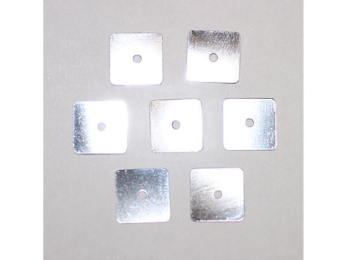  Пайетки россыпь "Квадрат" 10мм (упаковка 100 грамм) цв.1  ТриКатушки