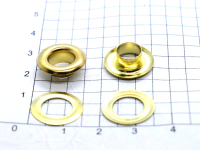  Люверсы №5 8мм НЕРЖ золото (уп 50 шт) "Proknopka"  ТриКатушки