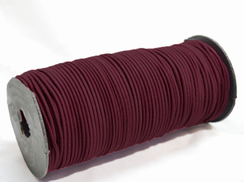  Резинка шляпная 2,5 мм №179 бордо (рул.100 м)  ТриКатушки