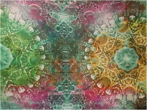  Ткань Шифон ПРИНТ ш.150см.,2010 цвет №78  ТриКатушки