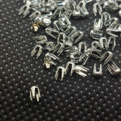  Жемчужина (Бусинка) 6 мм( уп.100шт) с Шипом цв. Черный НИКЕЛЬ "Proknopka"  ТриКатушки