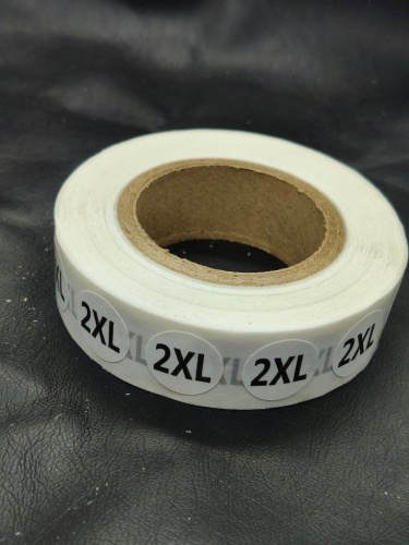  Размерник-наклейка на бумаге 2XL (рул.1000шт)  ТриКатушки