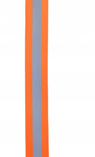  Стропа светоотражающая 25 мм цвет неон-оранж № S-02 (уп. 50 м.)  ТриКатушки
