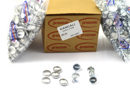  Заготовка для обтяжки пуговиц Presmak №24 (15мм) СТАЛЬ (уп 500шт)  ТриКатушки