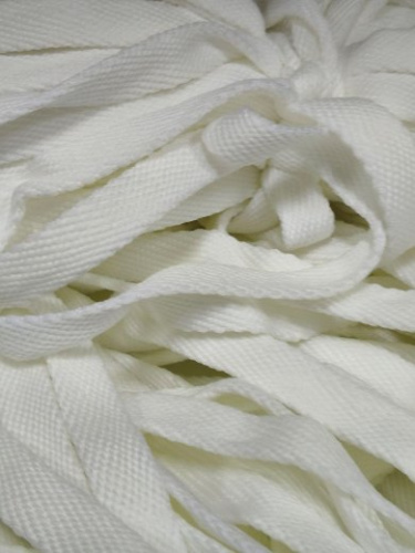  Шнур плоский полиэфирный 15мм (уп.100 м) цв. белый  ТриКатушки