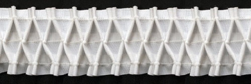  Тесьма шторная ТТ №060 60мм (упаковка 50 метров) baklava белый  ТриКатушки