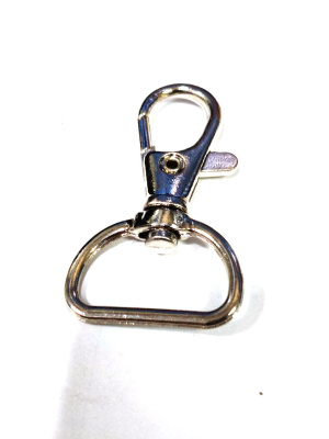  Карабин 20мм металл,поворотный цв. Никель (фас.10/100/200шт)  ТриКатушки