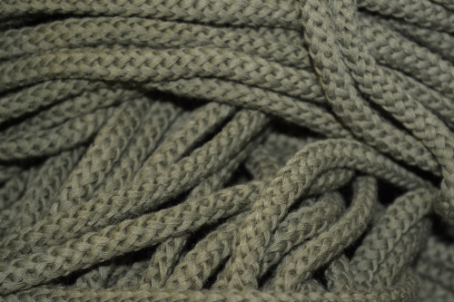  Шнур круглый без наполнителя 6008 ХБ (уп.100 метров) цв.хаки  ТриКатушки