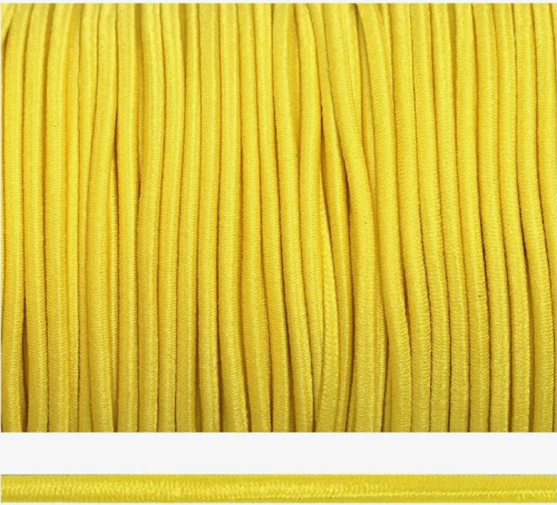  Резинка шляпная 2,5 мм №110 желтый (рул. 100 м)  ТриКатушки