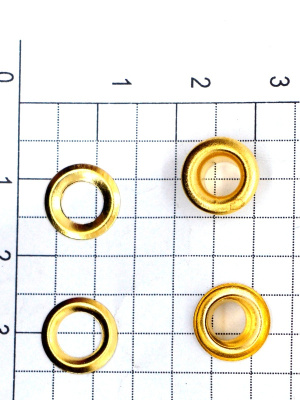  Люверсы №3 5мм сталь золото (уп 100 шт) "Proknopka"  ТриКатушки