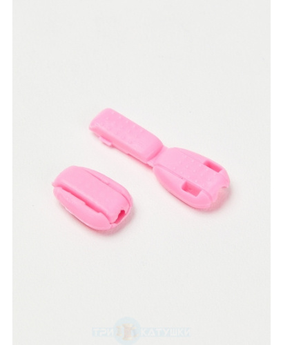 Концевик для шнура (Крокодильчик) №2 цв. Розовый (уп.50/500 шт)  ТриКатушки