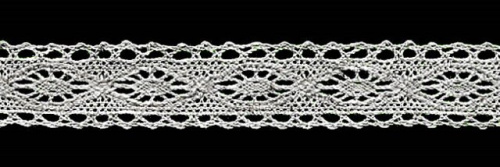  0021F лён кружево вязанное 21мм (намотка 20 ярдов = 18,3 метров)  ТриКатушки