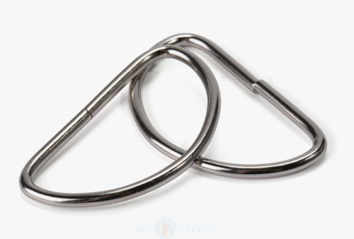  Полукольцо металлическое 40 мм х 2,2 мм цв. Никель (уп.500 шт.)  ТриКатушки