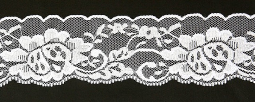  2057 белый кружево-капрон 60мм (намотка 27,4 метров)  ТриКатушки