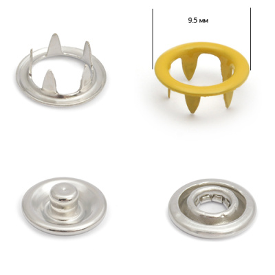  Кнопка рубашечная (кольцо) 9,5 мм - эмаль 112/1440 шт., цв. оранжево-желтый NS  ТриКатушки