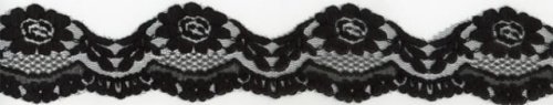  212 черный кружево-капрон 44мм (намотка 27,4 метров)  ТриКатушки