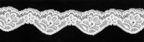  5640 белый кружево-стрейч 45мм (намотка 27,4 метров)  ТриКатушки