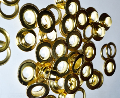 Розн.уп. Люверсы №26 12мм сталь золото (уп 50 шт)