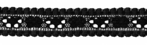  706 черный кружево-капрон 18мм (намотка 27,4 метров)  ТриКатушки