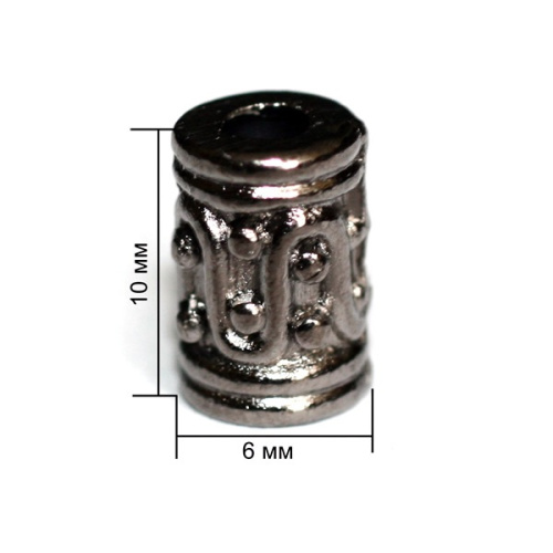  4790К черный никель концевик металл h=10мм (упаковка 500 штук)  ТриКатушки