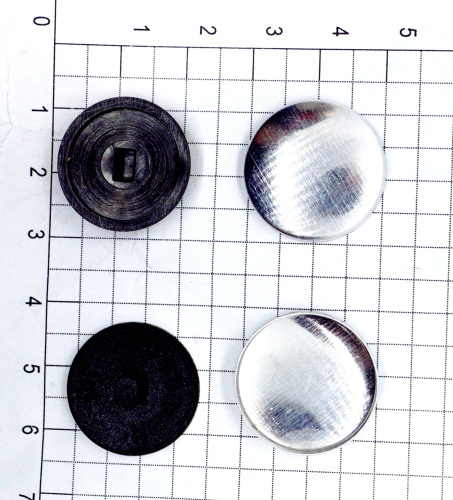  Заготовки для обтяжки пуговиц №36-23 мм черные(уп.20шт) "Proknopka"  ТриКатушки