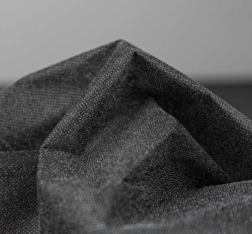  Флизелин клеевой 25 г/м2, TS-025 точечный (ш.90см рул.100м.), цв.Черный  ТриКатушки