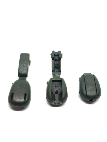  Концевик для шнура (Крокодильчик) 27101-3 мм цв.Хаки Темный (уп.50/500 шт)  ТриКатушки