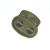  Фиксатор для шнура 2 отверстия Овал 103-М (27002-СМ) цв.Хаки (уп.50/250/1000 шт)  ТриКатушки