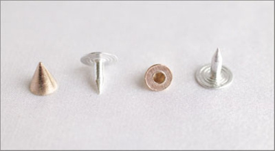  100-F золото Хольнитены декоративные "металл" d=6мм (упаковка 500 штук)  ТриКатушки