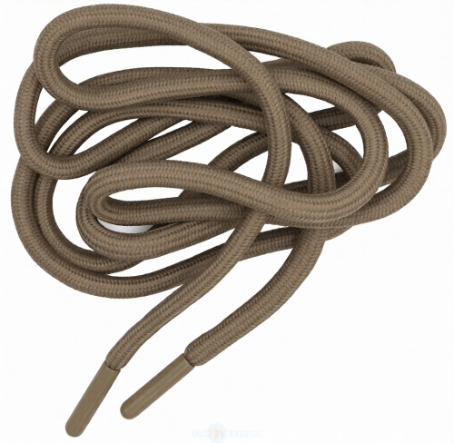  Шнурок круглый 6мм (пласт.наконеч.) 150см (уп.100шт) бежевый 292  ТриКатушки
