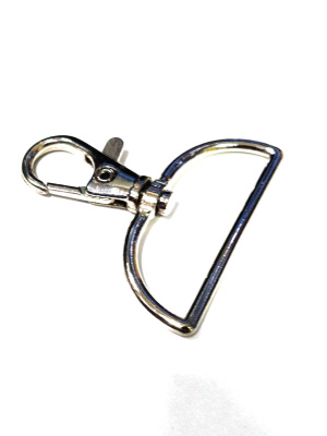  Карабин 40(38)мм металл,поворотный цв. Никель (фас.10/100/200 штук)  ТриКатушки