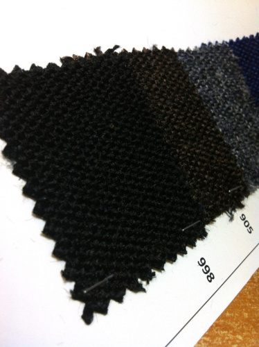  Ткань 1085 Рогожка костюмная, цв. 998 черный  ТриКатушки