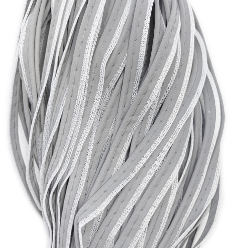  Кант светоотражающий 3мм/12 мм 1202 (35 cpl) нейлон,цв.Серый 100 м  ТриКатушки