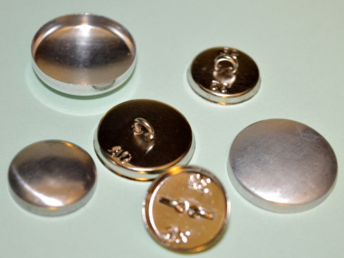  Пуговицы для обтяжки пуговиц №24 (15мм) СТАЛЬ (уп 500шт)  ТриКатушки